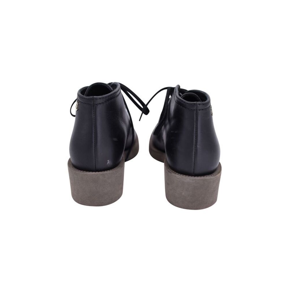 Reposhing - CHANEL Black Ankle Boots with Gold Accents - Picture 3 of 8